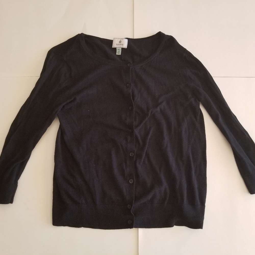 Susina black Light Sweater Top Sz XS